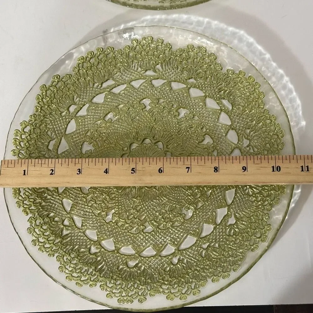 Turkish Glass Entrée Plates Set of 4